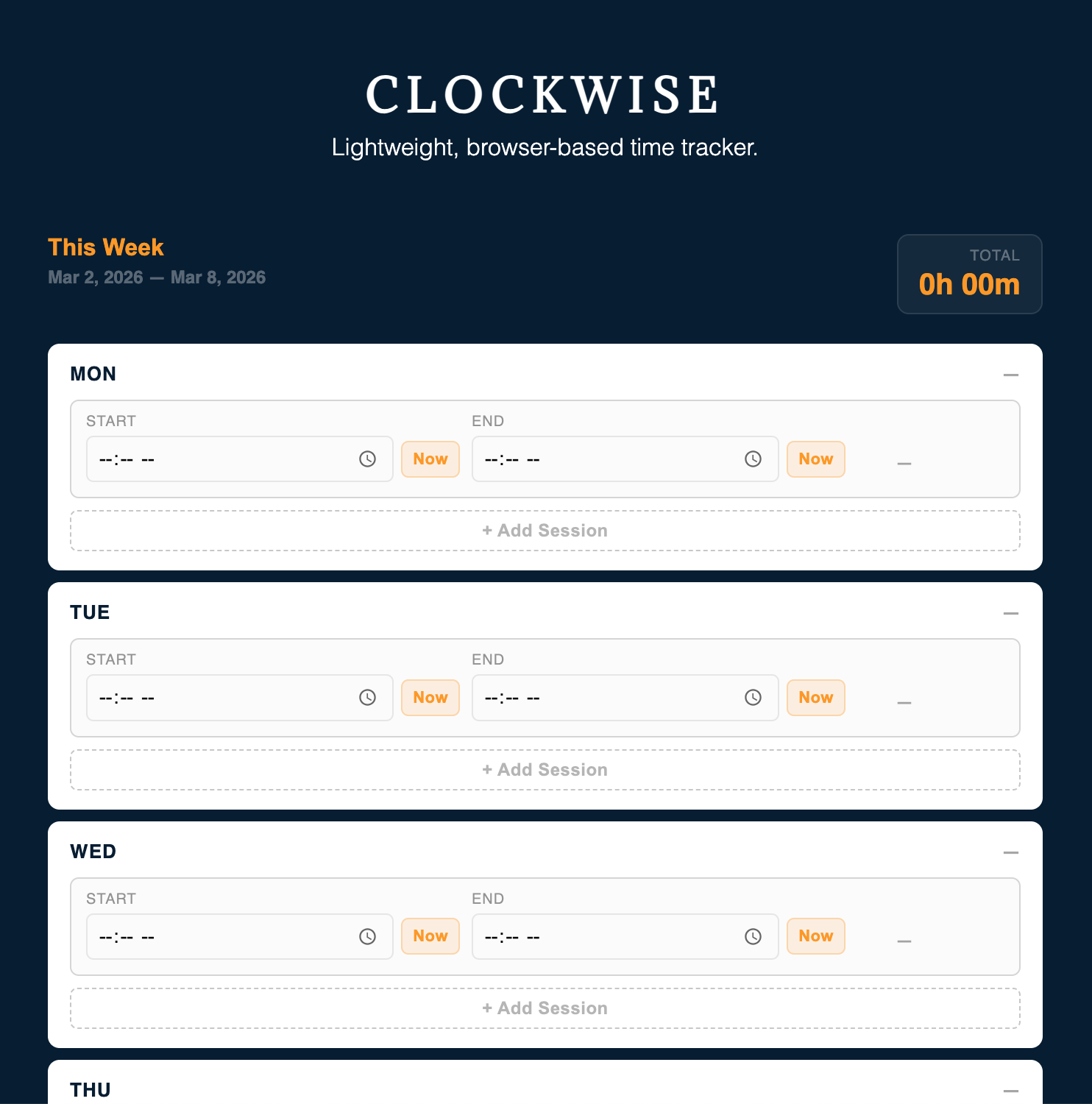 Clockwise web project thumbnail
