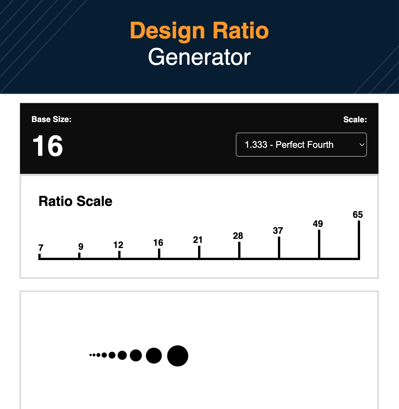 Design Ratio Generator web project thumbnail
