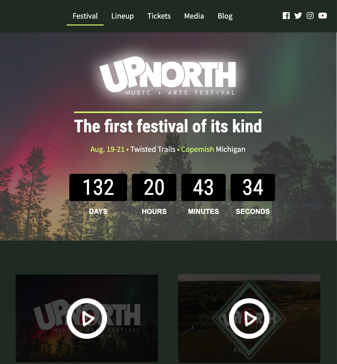 Festival Landing Page web project thumbnail