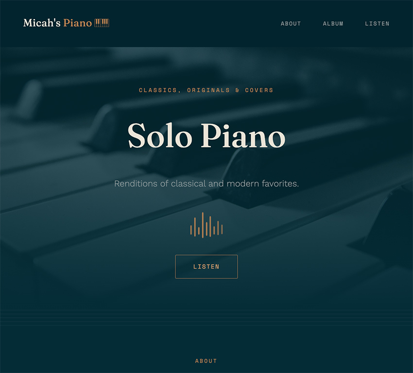 Micah Piano web project thumbnail